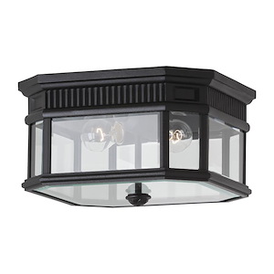 Cotswold Lane-Two Light Outdoor Flush Mount in Traditional Style-11.5 Inch Wide by 6.63 Inch High - 276627