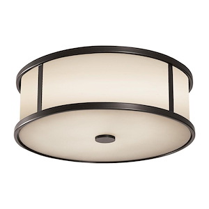 Feiss Lighting-Dakota-Transitional 3 Light Outdoor Ceiling Fixture Stainless Steel in Transitional Style-14 Inch Wide by 4.88 Inch High - 1214298