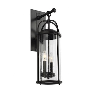 Feiss Lighting-Dakota-Outdoor Wall Lantern Steel Approved for Wet Locations in Transitional Style-7.63 Inch Wide by 20.63 Inch High