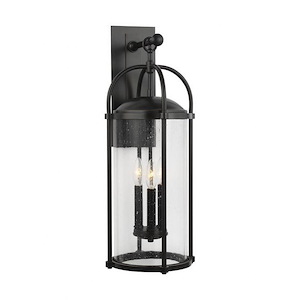 Feiss Lighting-Dakota-Outdoor Wall Lantern Steel Approved for Wet Locations in Transitional Style-9.5 Inch Wide by 24.75 Inch High