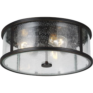Feiss Lighting-Dakota-Three Light Flush Mount in Transitional Style-14 Inch Wide by 4.88 Inch High