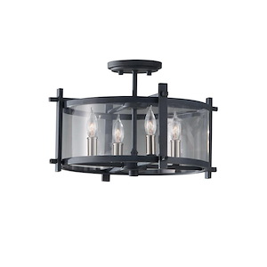 Feiss Lighting-Ethan-Four Light Indoor Semi-Flush Mount in Transitional Style-16.38 Inch Wide by 10.5 Inch High