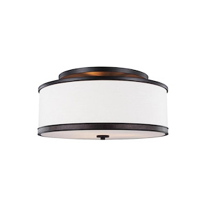Feiss Lighting-Marteau-Three Light Semi-Flush Mount in Transitional Style-20 Inch Wide by 9.63 Inch High