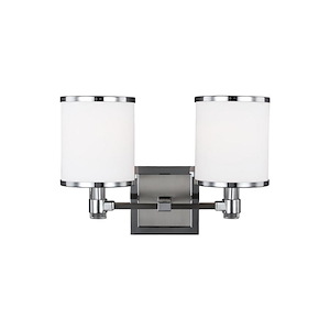 Feiss Lighting-Prospect Park-2 Light Period Uptown Bath Vanity Approved for Damp Locations in Period Uptown Style-14 Inch Wide by 9.75 Inch High