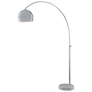George's Reading Room-One Light Arc Floor Lamp in Contemporary Style-15 Inches Wide by 75.25 Inches Tall - 1215294