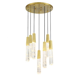 Drifting Droplets - 72W 7 LED  Pan Pendant-18 Inches Tall and 20 Inches Wide - 1344468