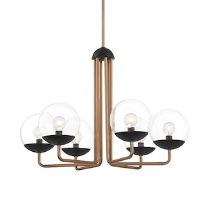 Outer Limits-6 Light Chandelier-26 Inches Wide by 18.25 Inches Tall