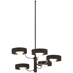 Lift Off-5 Light Chandelier in Contemporary Style-26 Inches Wide by 12 Inches Tall
