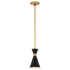 Conic-One Light Mini Pendant in Contemporary Style-5.5 Inches Wide by 9.25 Inches Tall