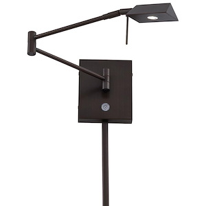 George&#39;s Reading Room-LED Swing Arm Wall Sconce in Contemporary Style-13.75 Inches Wide by 6.25 Inches Tall