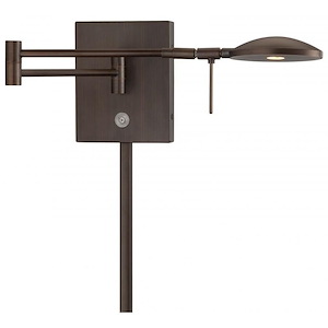 George&#39;s Reading Room-8W 1 LED Swing Arm Wall Sconce in Contemporary Style-14.75 Inches Wide by 6.25 Inches Tall