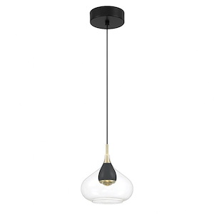 Arabesque - 5W 1 LED Mini Pendant-7.88 Inches Tall and 7.13 Inches Wide