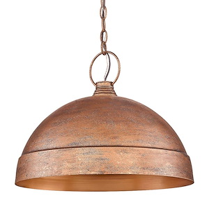 Lincoln - 1 Light Pendant In Transitional Style-14 Inches Tall and 16.75 Inches Wide