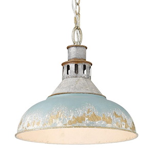 Kinsley - 1 Light Large Pendant in Vintage style - 13.375 Inches high by 14 Inches wide - 1037289