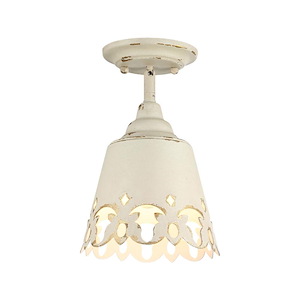 Eloise - 1 Light Semi-Flush Mount-11.25 Inch Tall and 7.5 Inch Wide - 1405657
