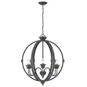 Jules Chandelier 6 Light Steel - 1072565
