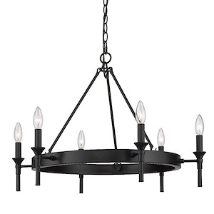 Edinburgh - 6 Light Chandelier-19.25 Inches Tall and 27.25 Inches Wide