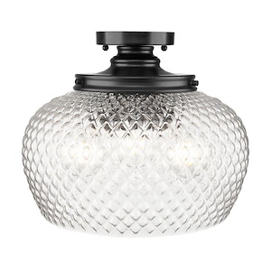 Adeline - 3 Light Semi-Flush Mount-11.25 Inch Tall and 14 Inch Wide - 1405692