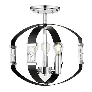 Ariana - 3 Light Semi-Flush Mount in Sturdy style - 13.38 Inches high by 13.5 Inches wide - 1217648