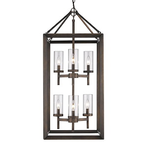 Smyth - 6 Light 2-Tier Pendant in Contemporary style - 36.5 Inches high by 16 Inches wide