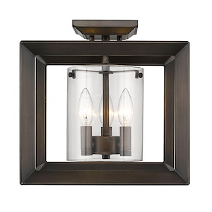 Smyth - 3 Light Semi-Flush Mount in Contemporary style - 12 Inches high by 12 Inches wide