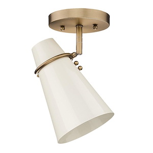 Reeva - 1 Light Semi-Flush Mount In Modern Style-10.5 Inches Tall and 7 Inches Wide - 1118417