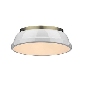 Duncan - 2 Light Flush Mount in Classic style - 4.25 Inches high by 14 Inches wide