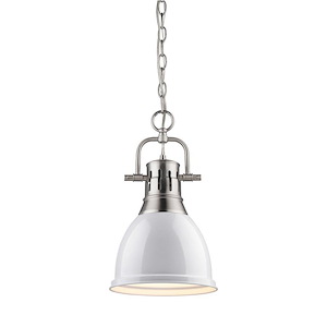 Duncan - 1 Light Small Pendant with Chain in Classic style - 16.5 Inches high by 8.875 Inches wide
