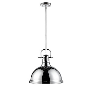 Duncan - 1 Light Rod Pendant in Classic style - 14.63 Inches high by 14 Inches wide - 550692