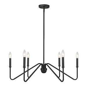 Kennedy - 6 Light Chandelier-9.38 Inches Tall and 29.75 Inches Wide - 1316962