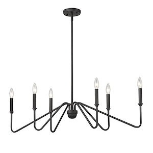 Kennedy - 6 Light Linear Pendant-9.38 Inches Tall and 36.75 Inches Wide - 1316965
