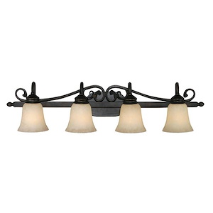Belle Meade - 4 Light Vanity in Casual style - 9 Inches high by 37 Inches wide