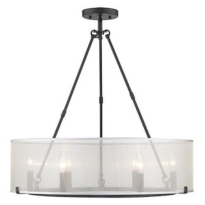 Alyssa - 6 Light Convertible Semi-Flush Mount in Sturdy style - 25.5 Inches high by 25.88 Inches wide