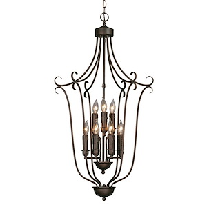 Multi-family - 9 Light Caged Foyer Light in Casual style - 38 Inches high by 20 Inches wide