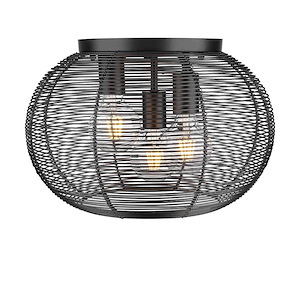 Calypso - 3 Light Flush Mount-10 Inch Tall and 15 Inch Wide - 1405900