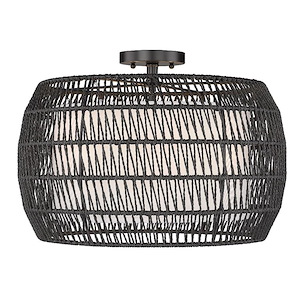 Everly - 4 Light Semi-Flush Mount-13.25 Inches Tall and 19 Inches Wide