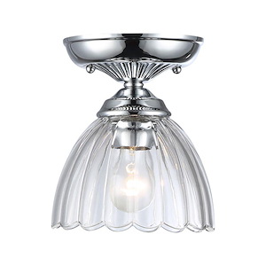 Audra - 1 Light Semi-Flush Mount-8 Inch Tall and 6.88 Inch Wide - 1405928