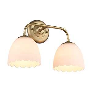 Dorinda - 2 Light Bath Vanity-11 Inch Tall and 16.25 Inch Wide - 1405932