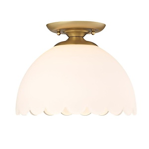 Dorinda - 1 Light Semi-Flush Mount-9.13 Inches Tall and 12.25 Inches Wide