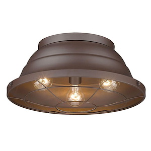 Bartlett - 3 Light Outdoor Flush Mount-7.75 Inch Tall and 16.38 Inch Wide - 1405942