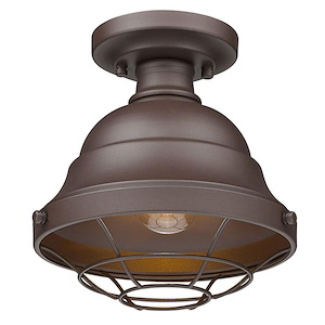 Bartlett - 1 Light Outdoor Semi-Flush Mount-8.63 Inch Tall and 8.63 Inch Wide - 1405943
