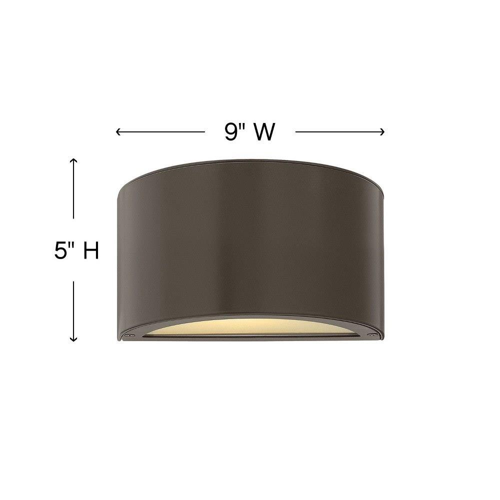 Hinkley-Lighting---1662SK---Luna---15W-LED-Small-Outdoor-Up-Down-Light-Wall -Lantern-in-Modern-Style---9-Inches-Wide-by-5-Inches-High