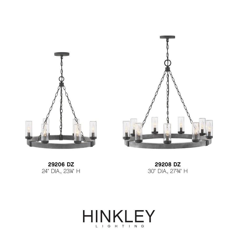 Hinkley Lighting 29206DZ-LV Aged Zinc Sawyer 6 Light 24