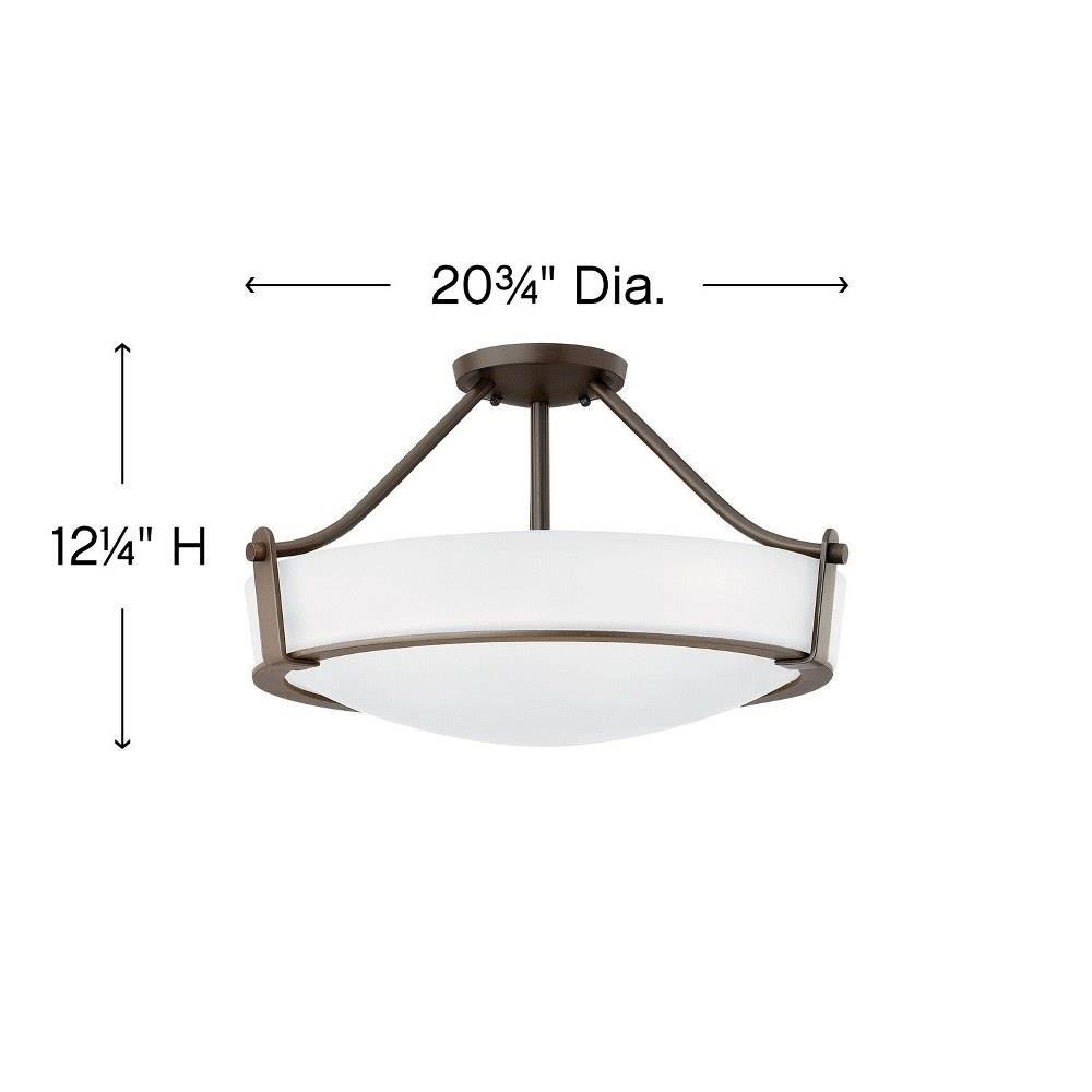 Hinkley Hathaway Collection Transitional 4 Light Semi-Flush Mount (Nickel) offers