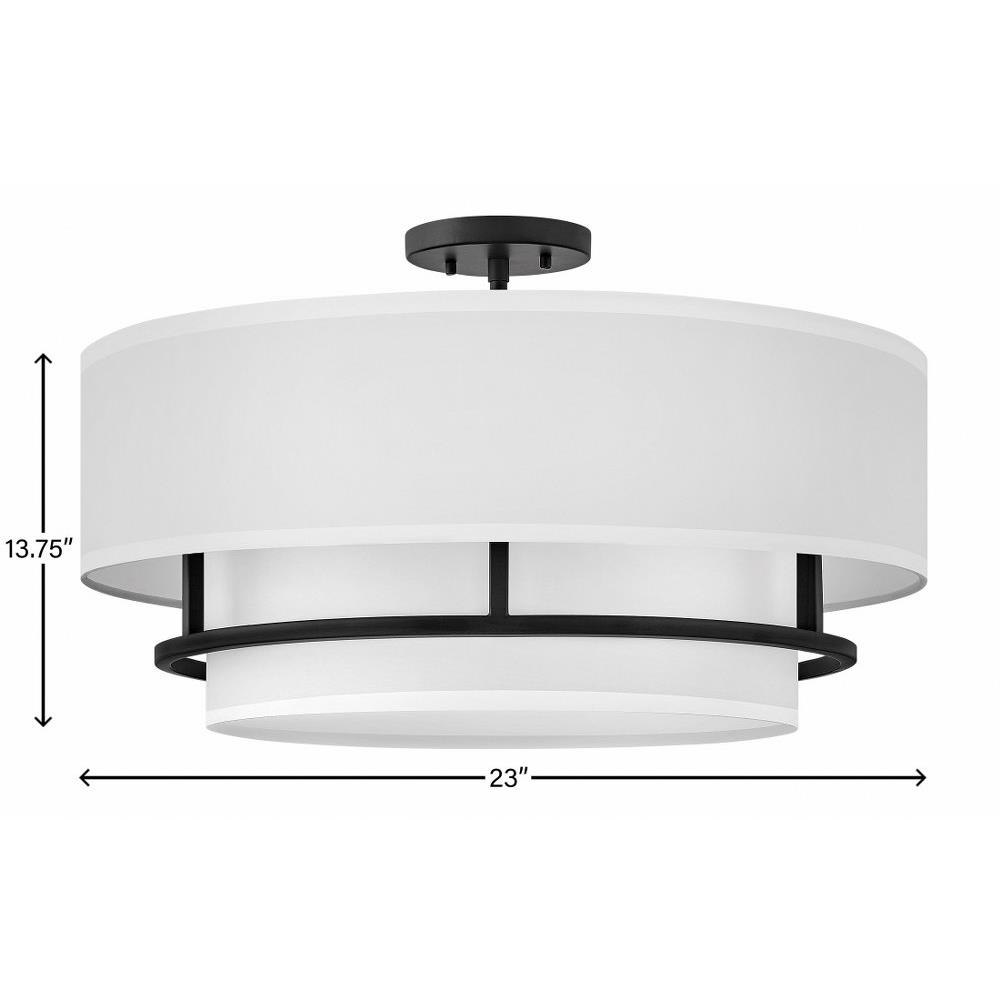 Hinkley Lighting 38894 Graham 4 Light Large SemiFlush Mount in Transitional Style 23