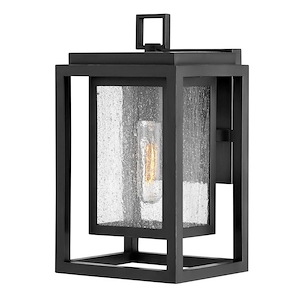 Republic - 1 Light Small Outdoor Wall Lantern in Transitional Style - 7 Inches Wide by 12 Inches High