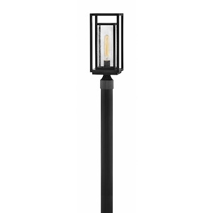 Republic - 1 Light Medium Outdoor Post or Pier Mount Lantern in Transitional Style - 7 Inches Wide by 17 Inches High - 755606