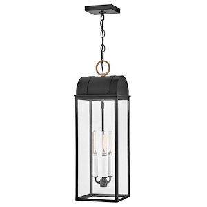 Campbell - 15W 3 LED Large Outdoor Hanging Lantern-24 Inches Tall and 7.75 Inches Wide - 1338727
