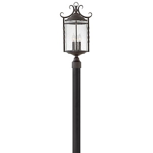 Casa - 3 Light Large Outdoor Post Top or Pier Mount Lantern in Rustic Style - 12 Inches Wide by 23.75 Inches High - 755631