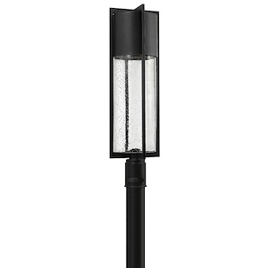 Shelter - 1 Light Large Outdoor Post Top or Pier Mount Lantern - Transitional-Modern Style - 8.25 Inch Wide by 27.75 Inch High - 755659
